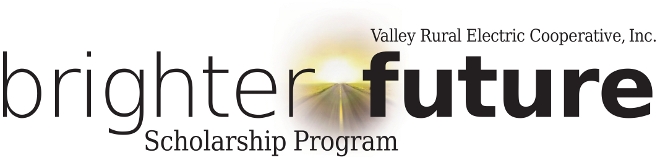 Brighter Future Scholarship Program - Valley Rural Electric Cooperative