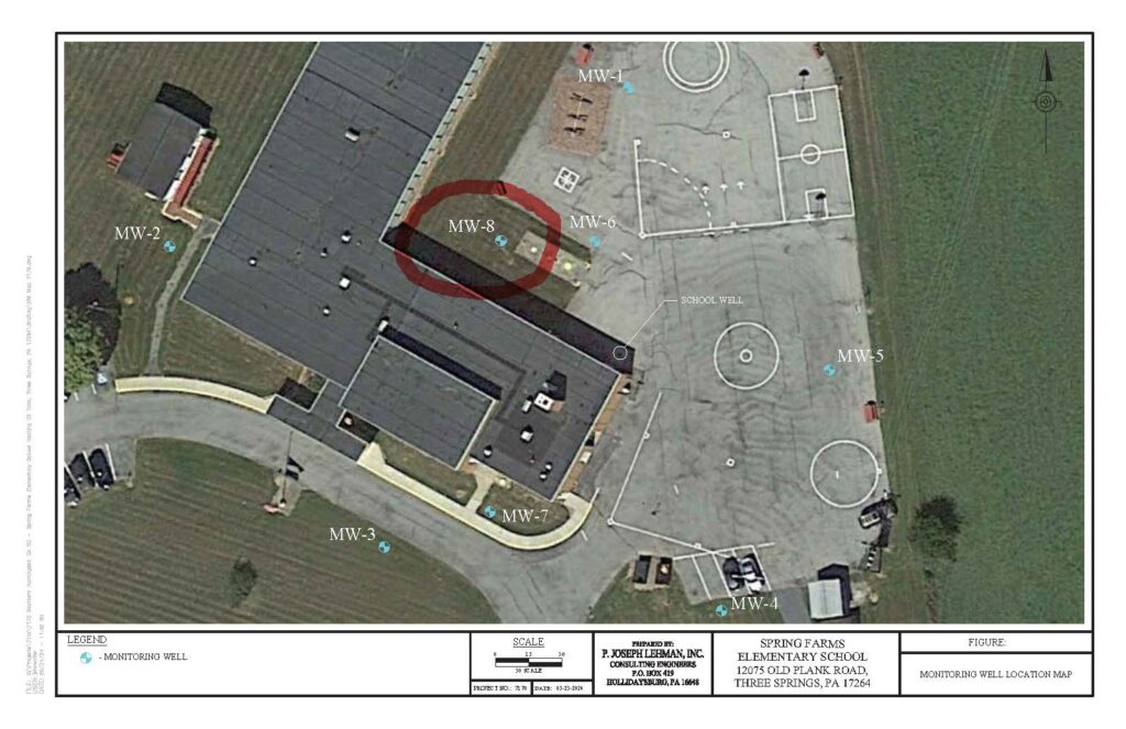 Spring Farms Monitored Wells Map