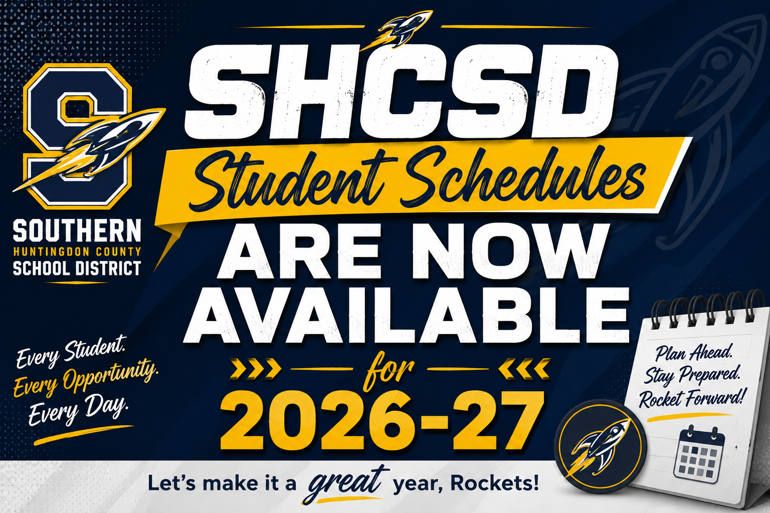 Student Schedules Are Available